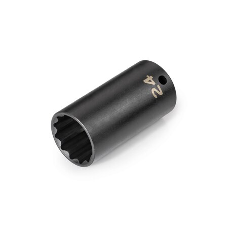 3/8 Inch Drive x 24 mm Deep 12-Point Impact Socket